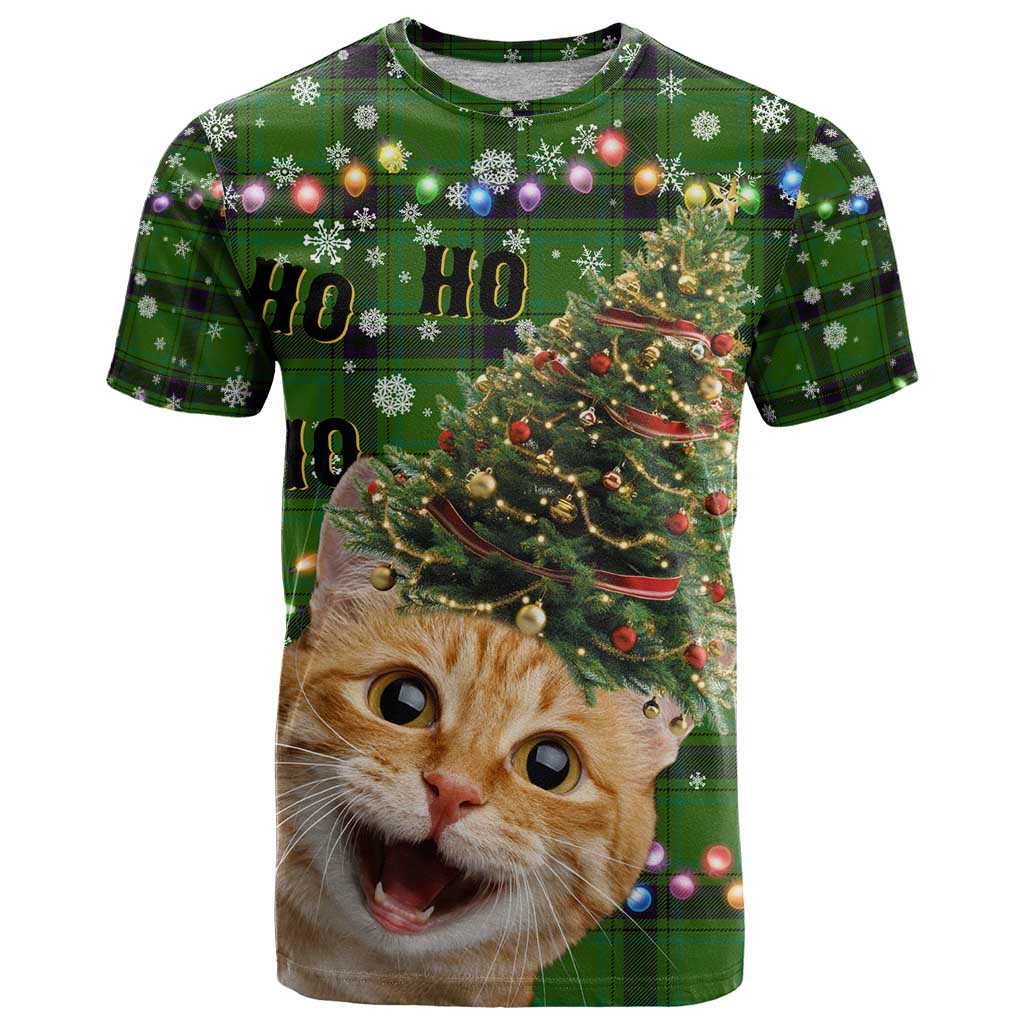 Cat Christmas Tree T-Shirt Xmas Holiday Patterns Graphic Tee
