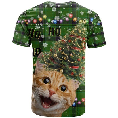 Cat Christmas Tree T-Shirt Xmas Holiday Patterns Graphic Tee