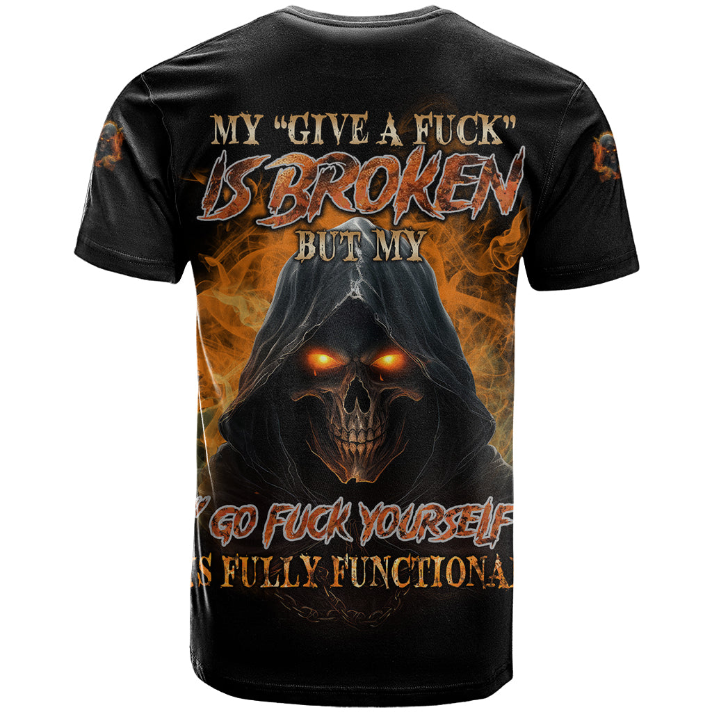 My Give A F Reaper Fire All T-Shirt Graphic Tee