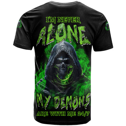 I'm Never Alone My Demons Are With Me 24/7 T-Shirt Graphic Tee