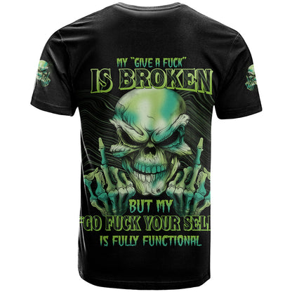 My Give A F Madly Skull T-Shirt Graphic Tee