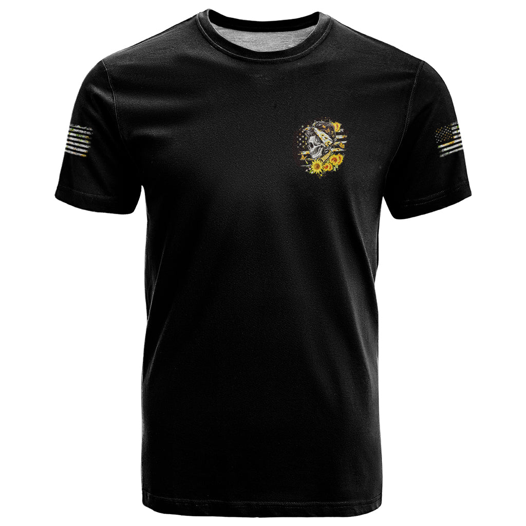 A Little Sunshine A Little Savage Skull T-Shirt Graphic Tee