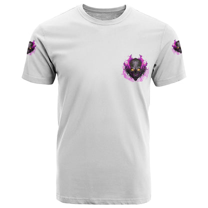 Walk Away Fire Eyes Skull T-Shirt Graphic Tee