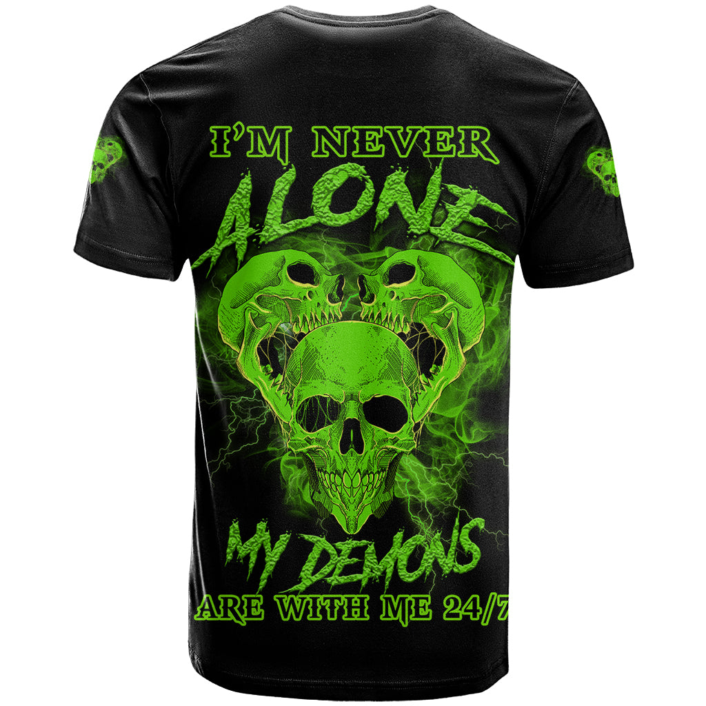 I'm Never Alone Skull Demon T-Shirt Graphic Tee