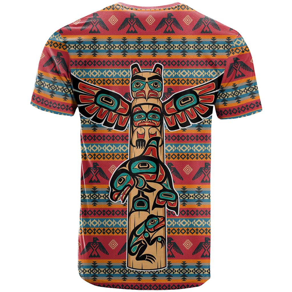 Thunderbird Totem T-Shirt Native American Geometric Tribal - Pacific Northwest Indigenous Art Graphic Tee