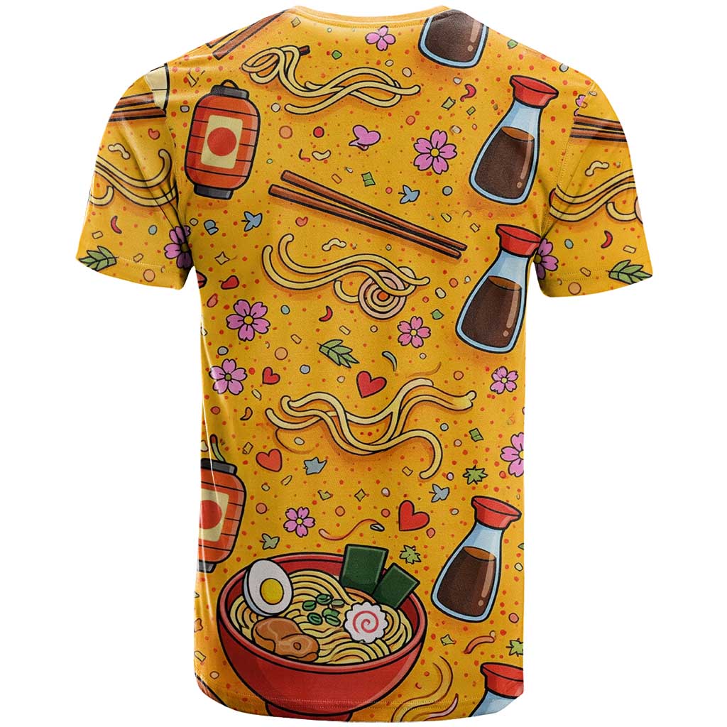 Kawaii Ramen Cute Anime Dog Corgi T-Shirt Japanese Noodles Graphic Tee