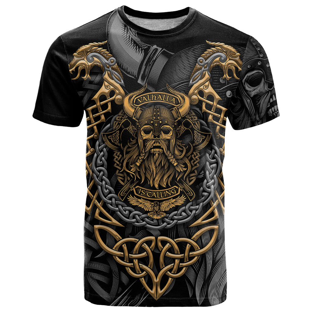 Viking Warrior Tatto T-Shirt Valhalla Is Calling Graphic Tee
