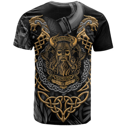 Viking Warrior Tatto T-Shirt Valhalla Is Calling Graphic Tee