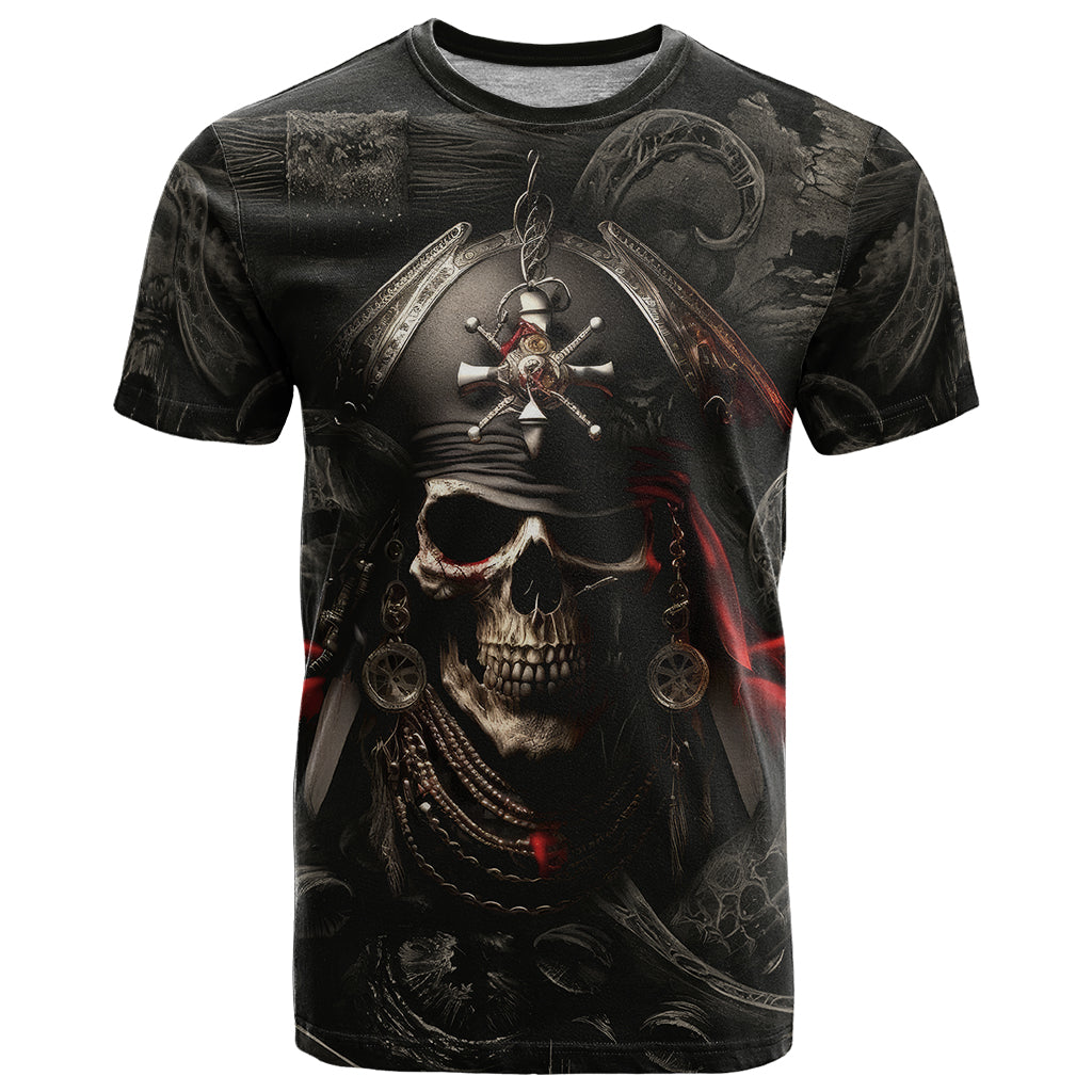 Work Like A Captain Play Like A Pirate T-Shirt Graphic Tee