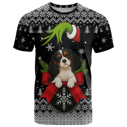 Cavalier King Charles Spaniel Xmas Ball Christmas T-Shirt Xmas Holiday Patterns Graphic Tee