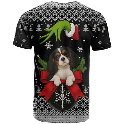 Cavalier King Charles Spaniel Xmas Ball Christmas T-Shirt Xmas Holiday Patterns Graphic Tee