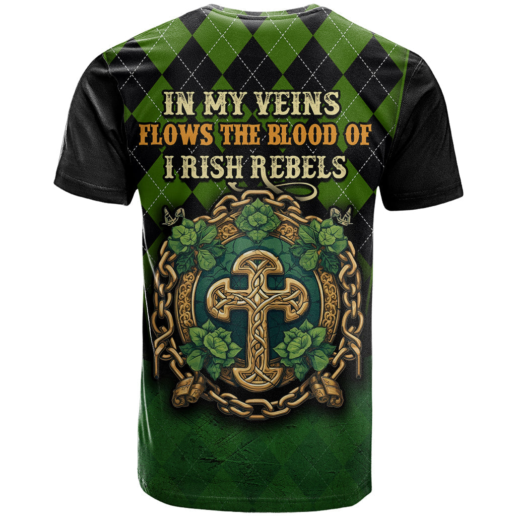 In My Veins Flows The Blood Of Irish Rebels T-Shirt Graphic Tee