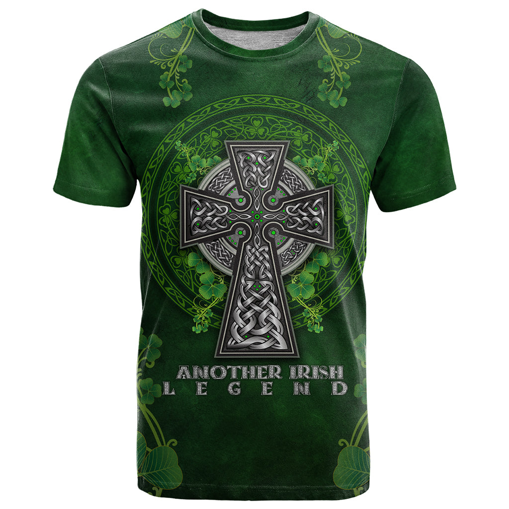 Irish Cross Mix With Shamrock Floral T-Shirt Graphic Tee