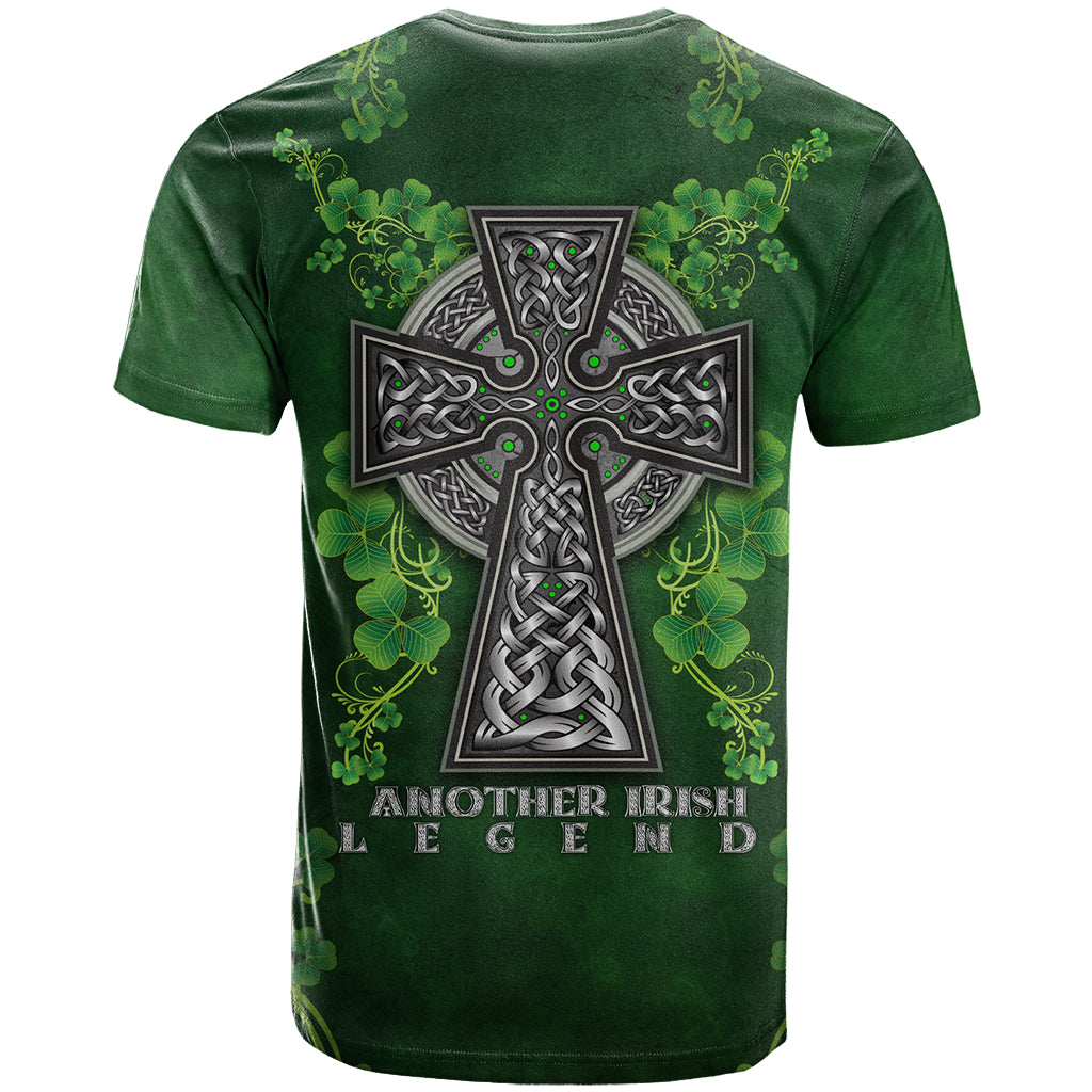 Irish Cross Mix With Shamrock Floral T-Shirt Graphic Tee