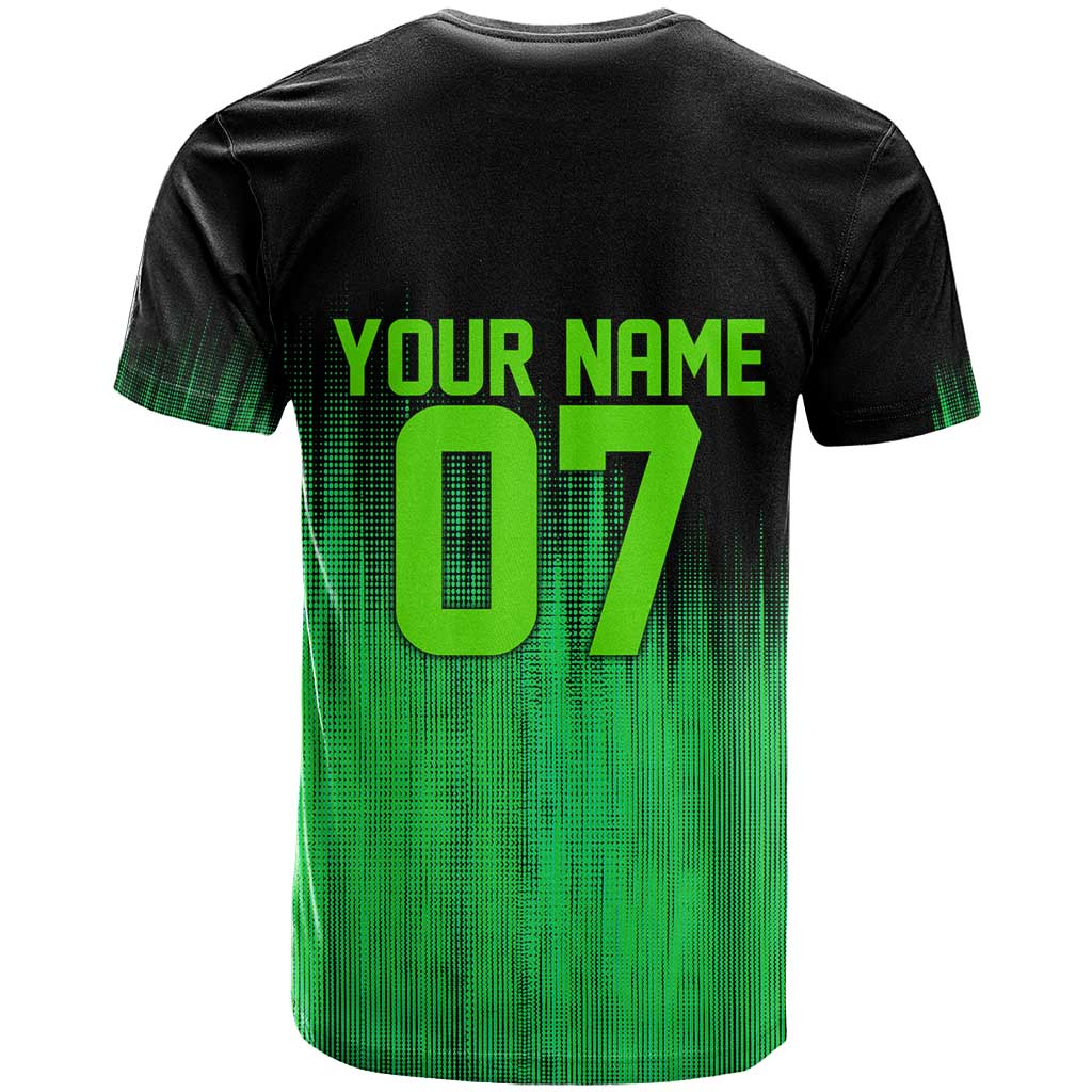 Green Dirt Bike Rider T-Shirt Forget Toys I Just Wanna Ride Quote and Custom Racing Name Design Graphic Tee