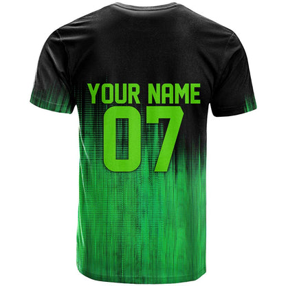 Green Dirt Bike Rider T-Shirt Forget Toys I Just Wanna Ride Quote and Custom Racing Name Design Graphic Tee