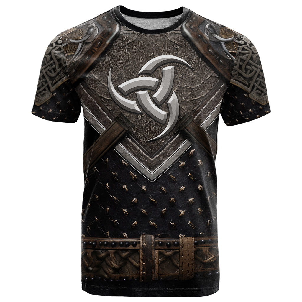 Legendary Viking Armor T-Shirt Triple Horn Saga Graphic Tee