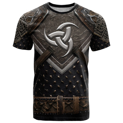 Legendary Viking Armor T-Shirt Triple Horn Saga Graphic Tee