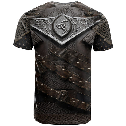Legendary Viking Armor T-Shirt Triple Horn Saga Graphic Tee