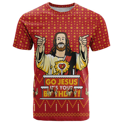 Jesus Birthday Christmas T-Shirt Funny Xmas Holiday Patterns Graphic Tee