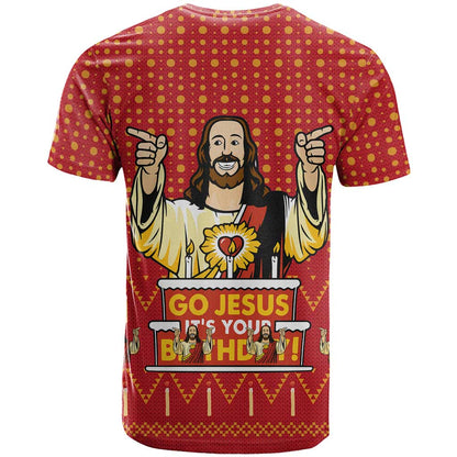 Jesus Birthday Christmas T-Shirt Funny Xmas Holiday Patterns Graphic Tee