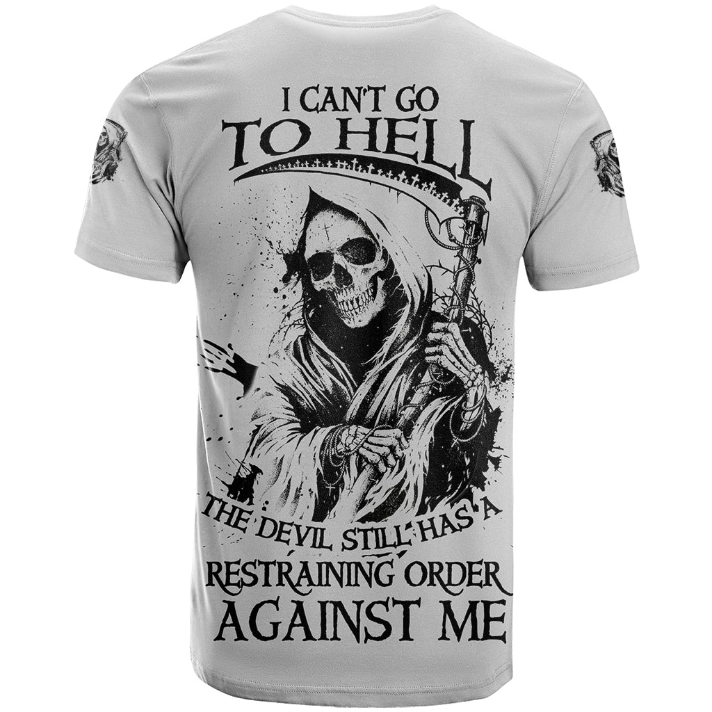 I Can't Go To Hell Reaper Skull T-Shirt Graphic Tee