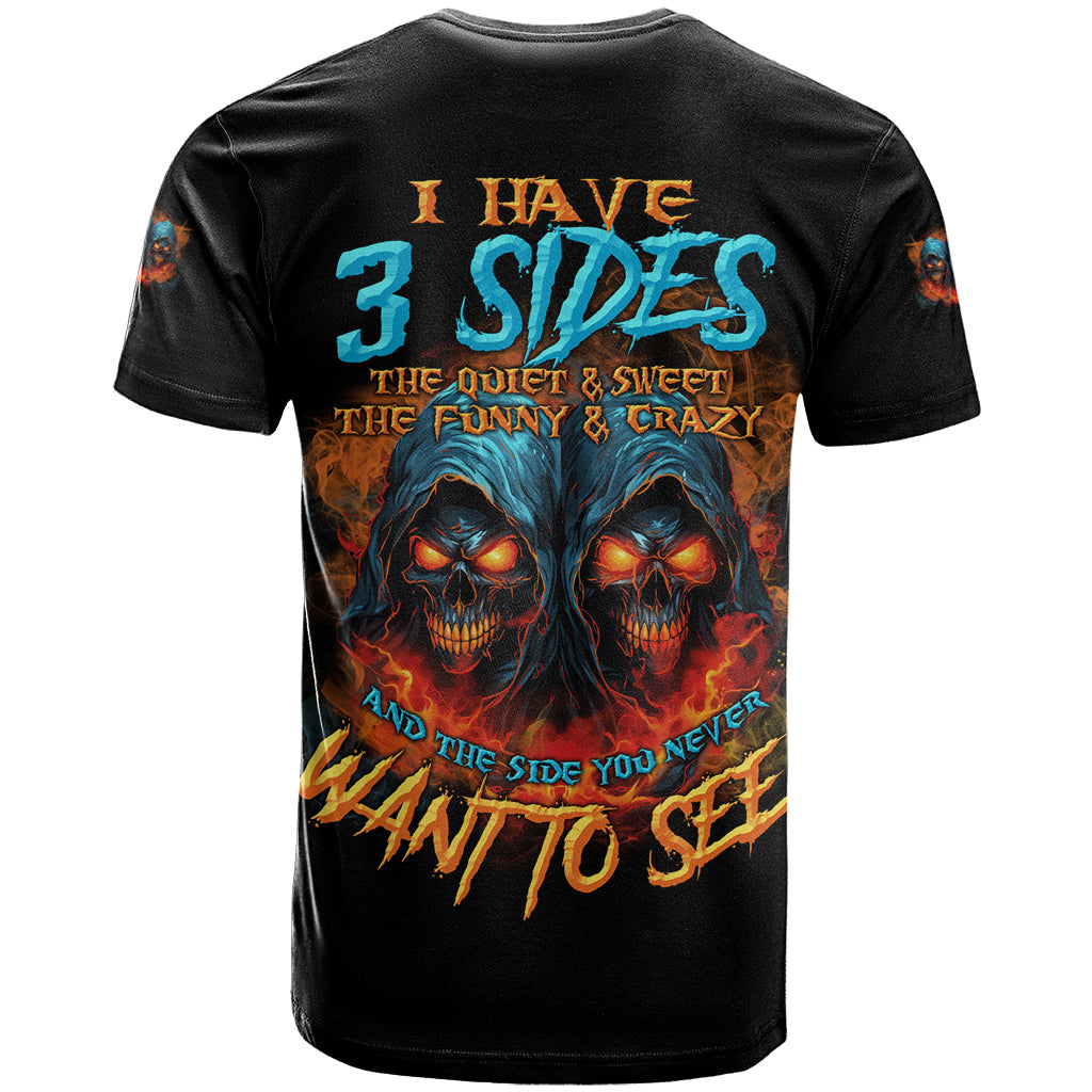 I Have 3 Sides Skull Reaper T-Shirt Graphic Tee