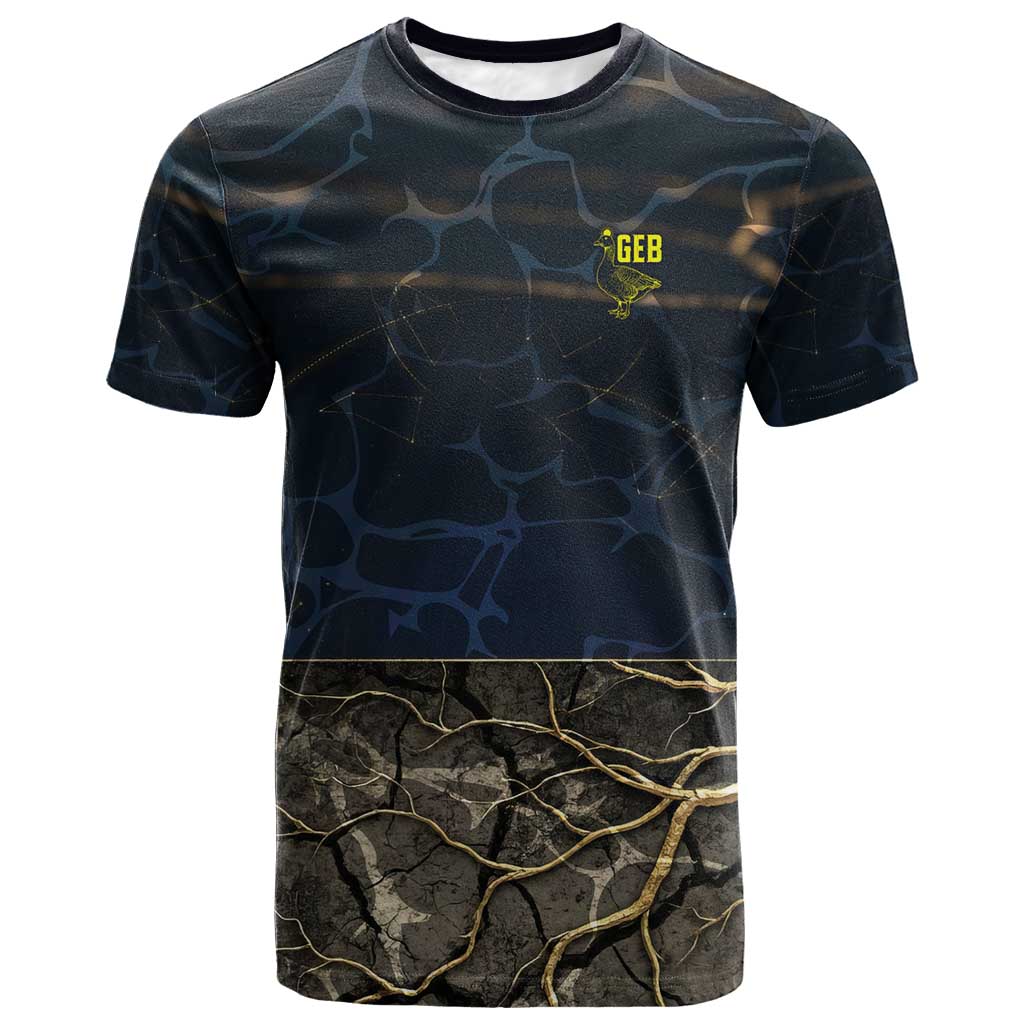 Geb T-Shirt Ancient Egyptian Cracked Earth and Wheat Illustration Egyptian Earth God Graphic Tee