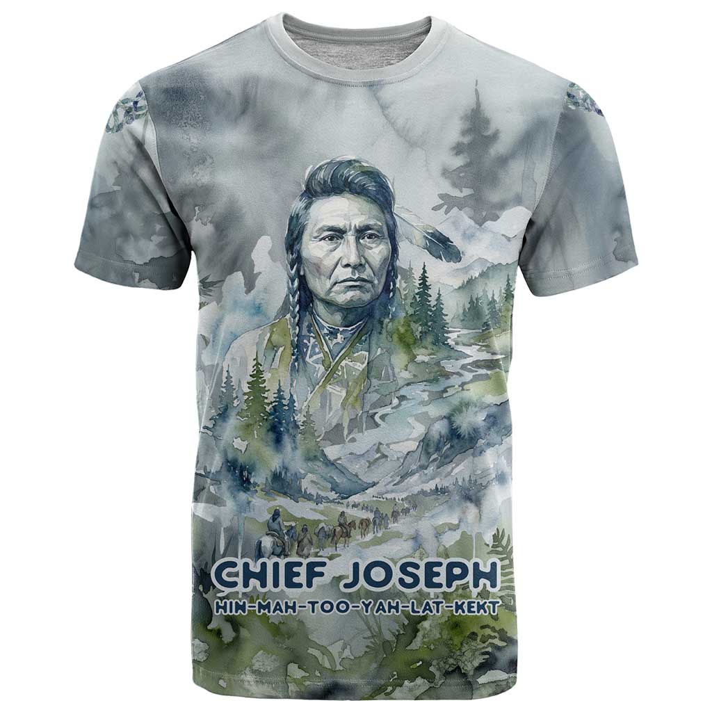 Chief Joseph Native American T-Shirt Tribal Heart Symbol Inspirational Quote Will Fight No More Forever Graphic Tee