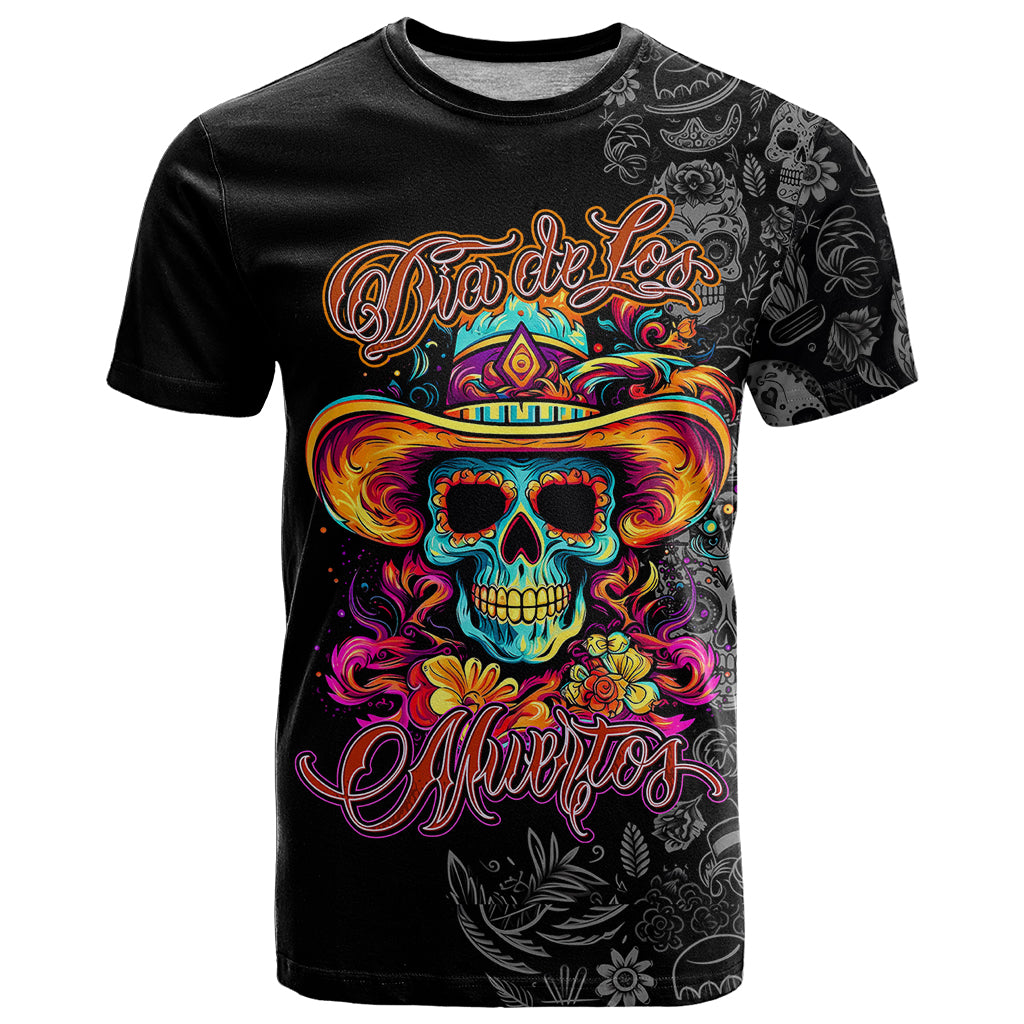 Day Of The Dead Sugar Skull T-Shirt Dia De Los Murtos Graphic Tee