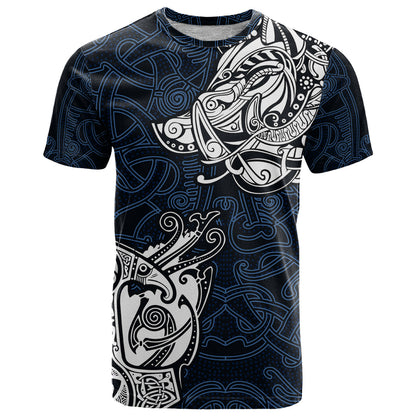 Viking T-Shirt Legendary Viking Boar and Intricate Norse Patterns Graphic Tee
