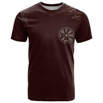 Viking T-Shirt Yggdrasil Pattern And Ancient Rune Graphic Tee
