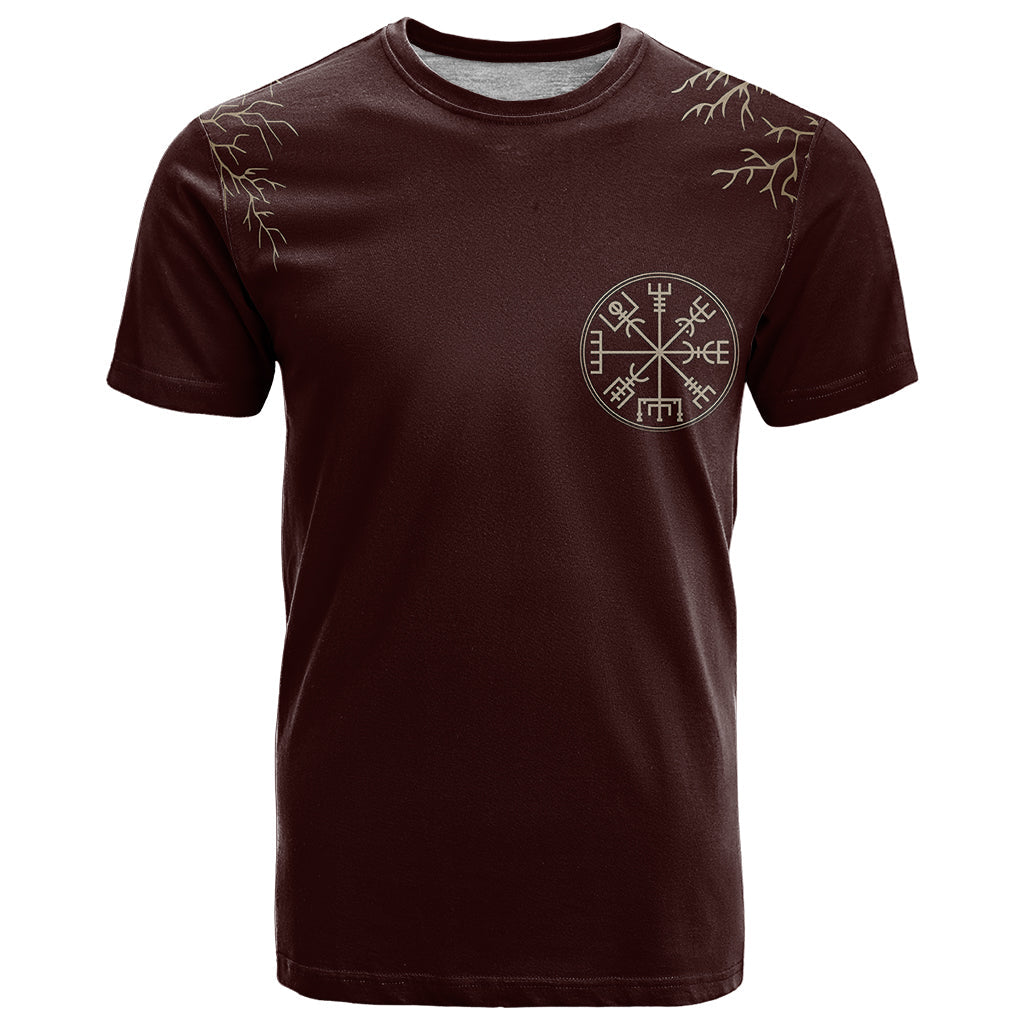 Viking T-Shirt Yggdrasil Pattern And Ancient Rune Graphic Tee