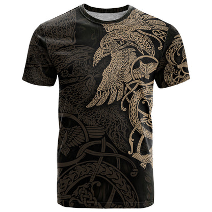 Viking Raven T-Shirt Wisdom in Flight Graphic Tee