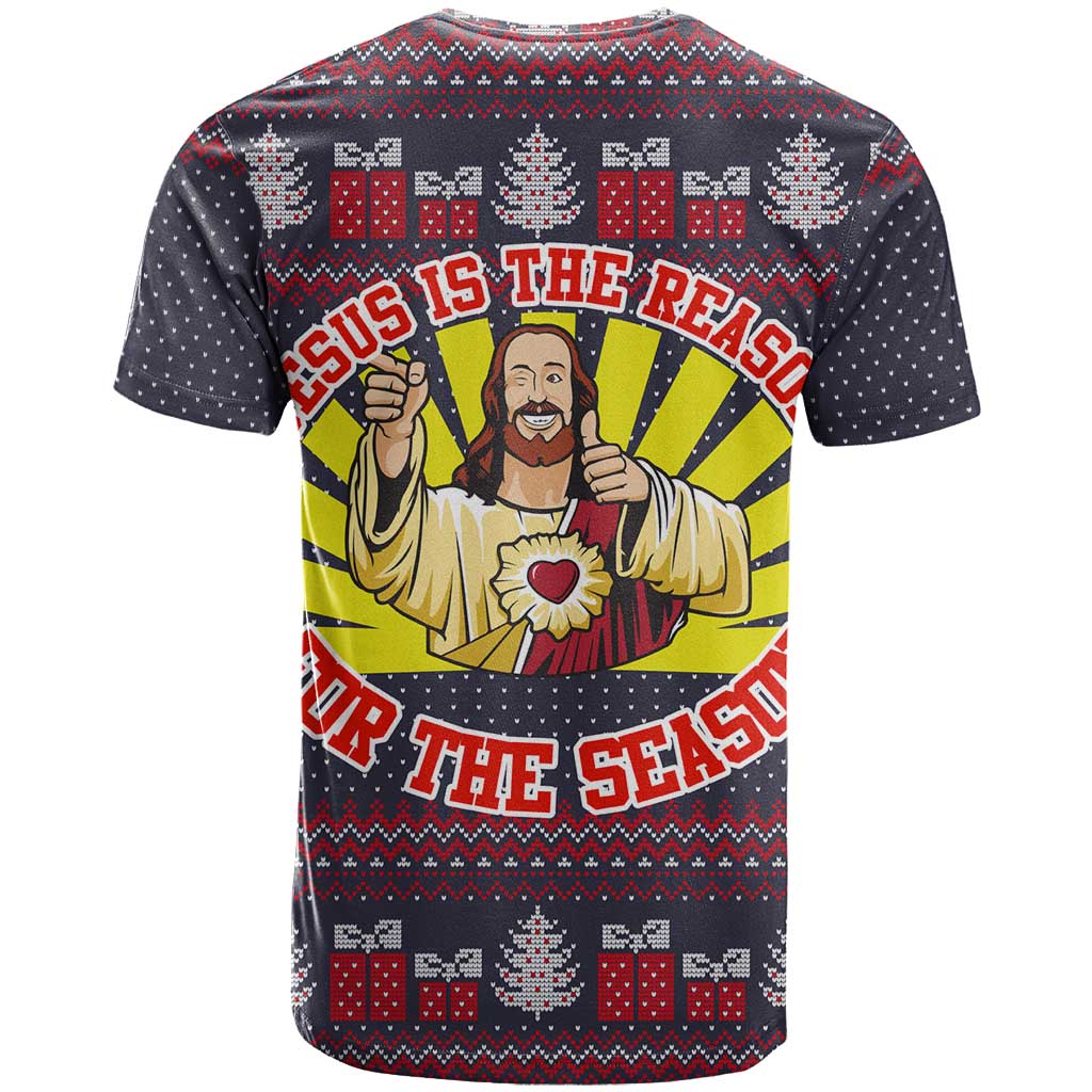 Jesus Is The Reason For The Season Christmas T-Shirt Funny Xmas Holiday Patterns Graphic Tee