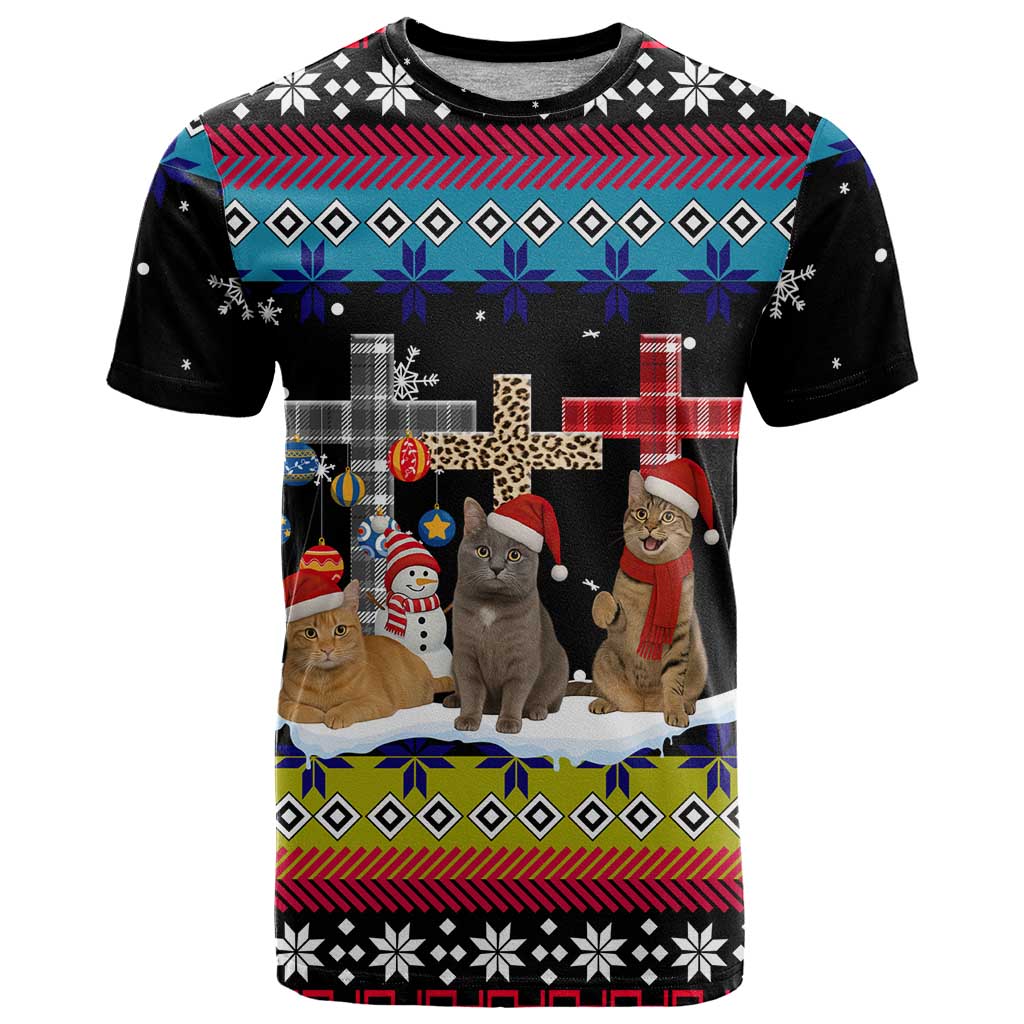 Jesus Is The Reason For The Season Christmas T-Shirt Funny Xmas Holiday Patterns Graphic Tee