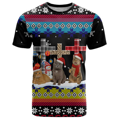 Jesus Is The Reason For The Season Christmas T-Shirt Funny Xmas Holiday Patterns Graphic Tee