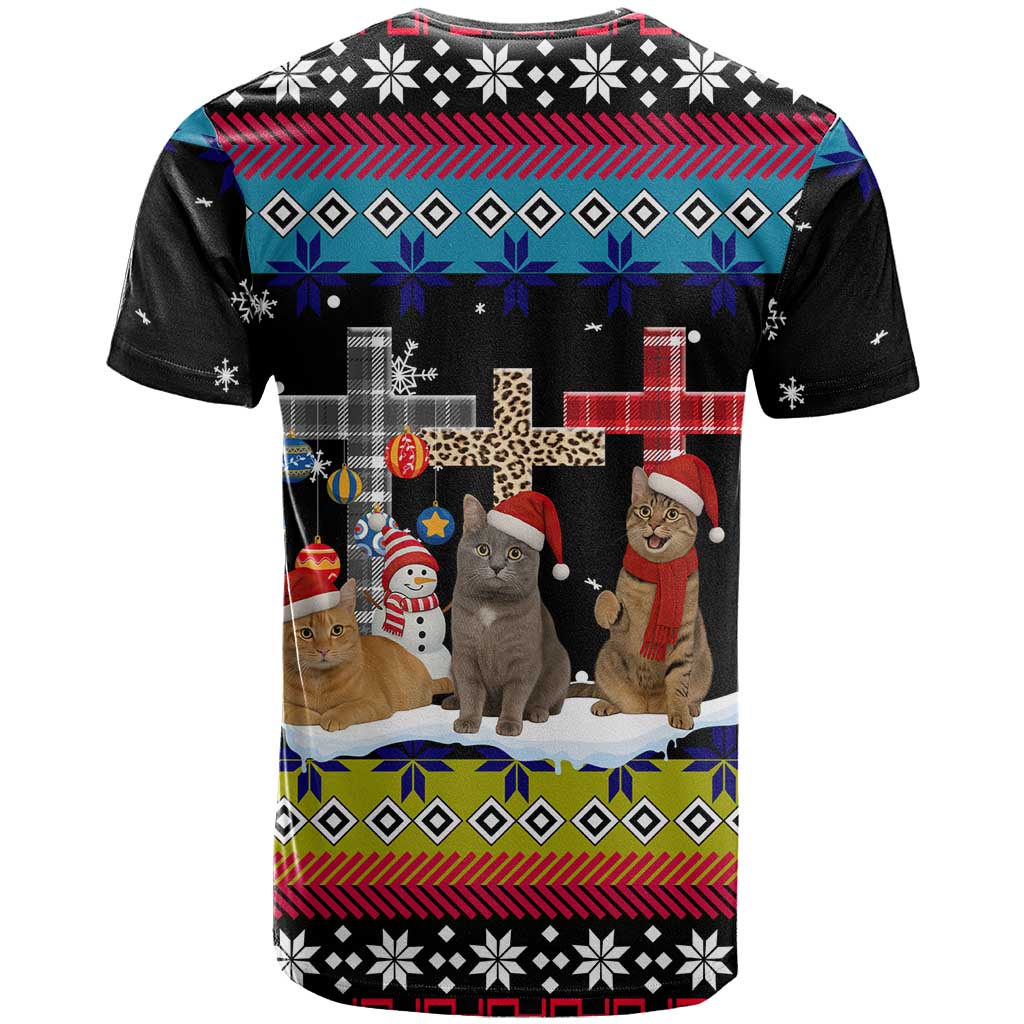 Jesus Is The Reason For The Season Christmas T-Shirt Funny Xmas Holiday Patterns Graphic Tee