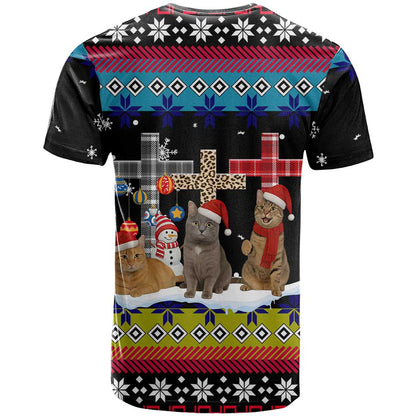 Jesus Is The Reason For The Season Christmas T-Shirt Funny Xmas Holiday Patterns Graphic Tee