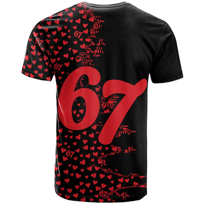 Valentine’s Day 67 Meme Six Seven T-Shirt Gen Alpha Conversation Hearts Graphic Tee