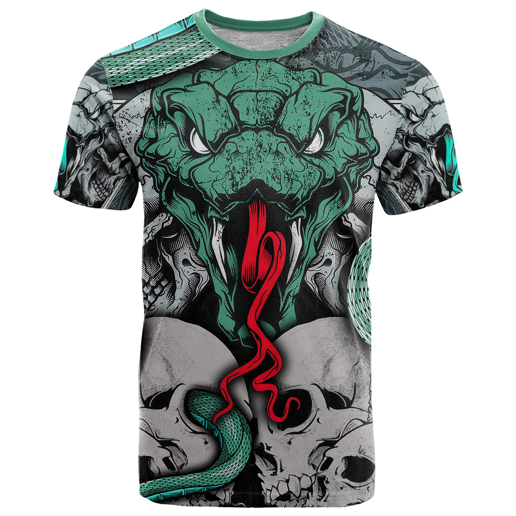 Infernal Trio T-Shirt Skull, Viper, and Sinister Snake Graphic Tee