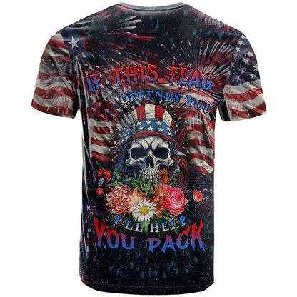 If This Flag Offends You I'll Help You Pack T-Shirt Graphic Tee