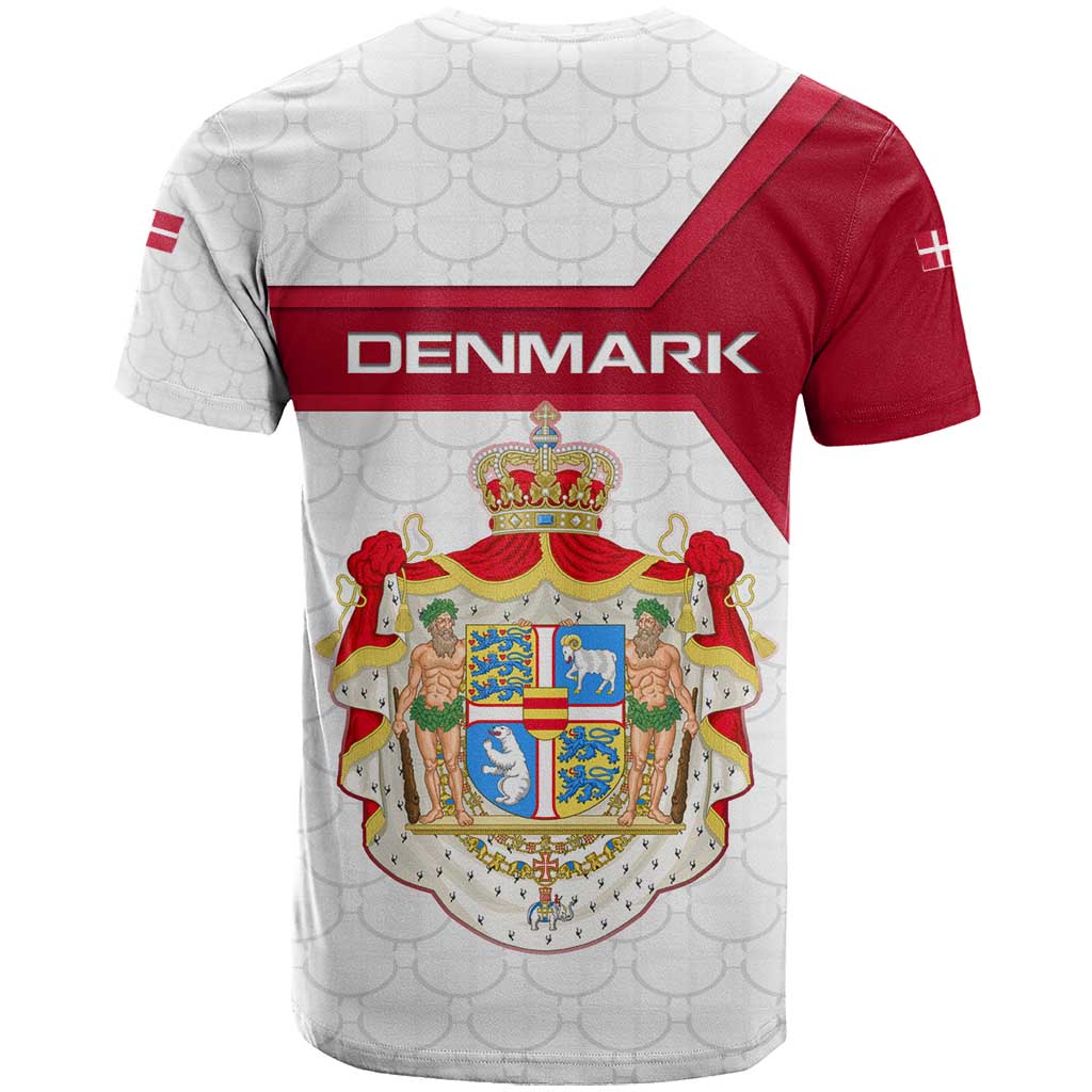 Denmark T-Shirt with Cityscape Print and Royal Coat of Arms Design Graphic Tee