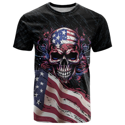 American Flag Skull T-Shirt Sorry If My Patriotism Offends You Trust Me Graphic Tee