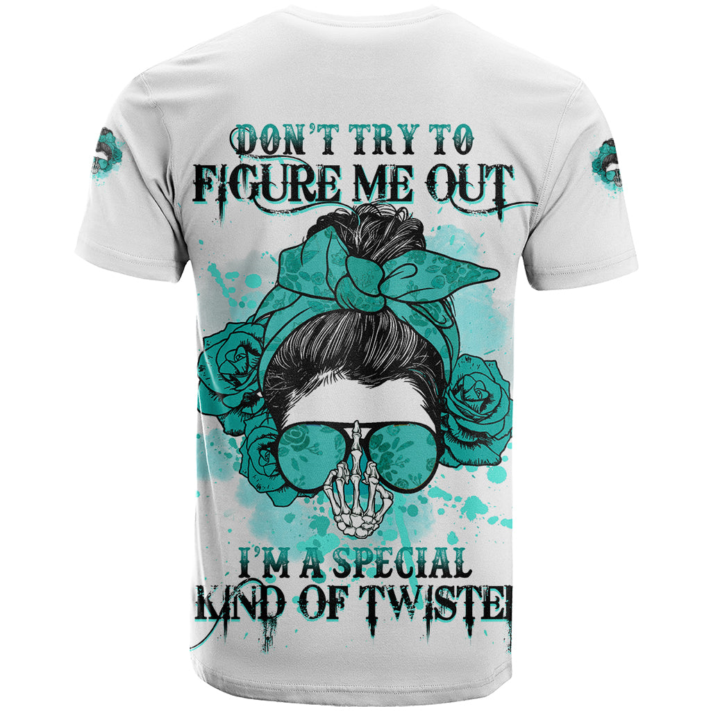 Don't Try To Figure Me Out Messy Bun T-Shirt Graphic Tee