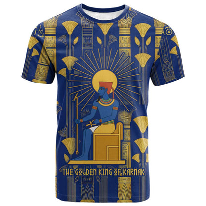 Amun T-Shirt Ancient Egyptian Hieroglyphic, Pharaoh and Scarab Graphic Tee