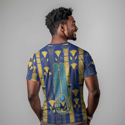 Amun T-Shirt Ancient Egyptian Hieroglyphic, Pharaoh and Scarab Graphic Tee