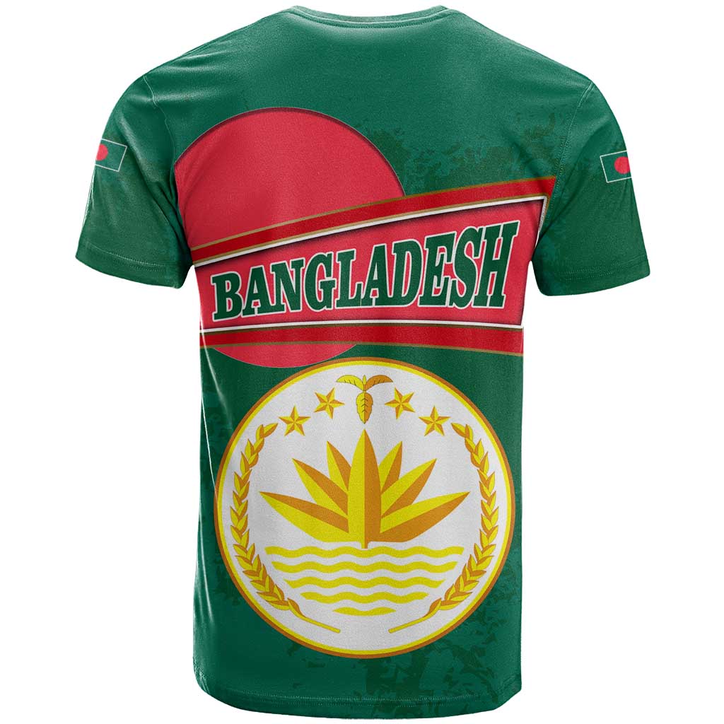 Bangladesh Chittagong Heritage T-Shirt with National Emblem and Flag Graphic Tee