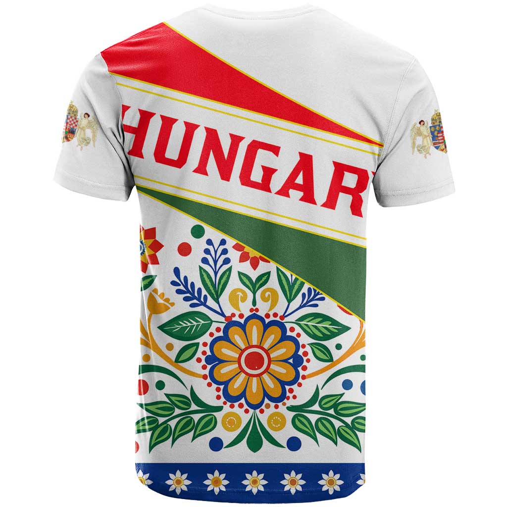 Hungary T-Shirt with Folk Musician Illustration Design and Traditional Floral Graphic Tee