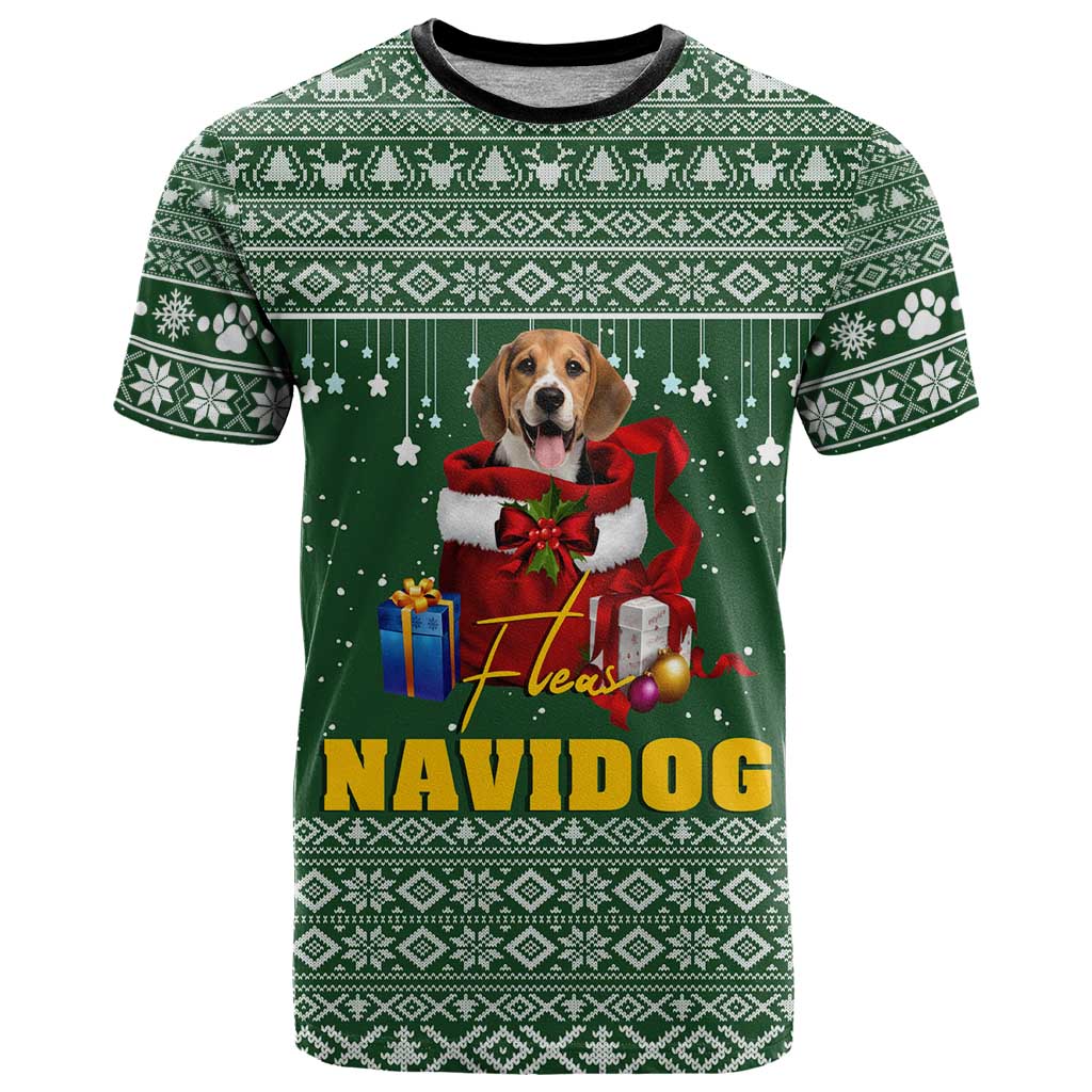 Funny Christmas Gift Beagle Christmas T-Shirt Xmas Holiday Patterns Graphic Tee